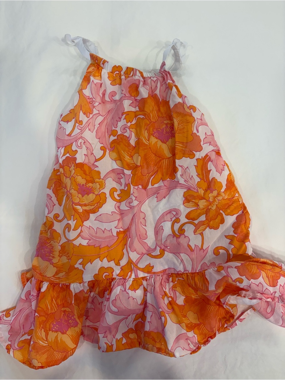 Janie and Jack Pink and Orange Floral Dress